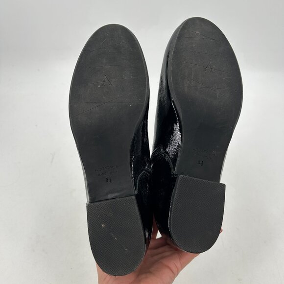 AQUATALIA Women's Black Ulysses Patent Leather Fall Ankle Booties Shoes Size 8.5 - Picture 8 of 10